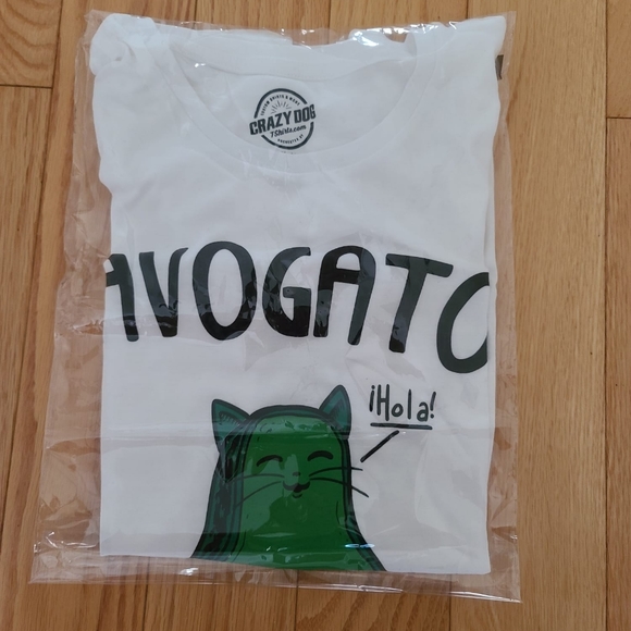 Crazy Dog T-shirts Women's Avagato Funny Novelty T-shirt White Small - Picture 3 of 5